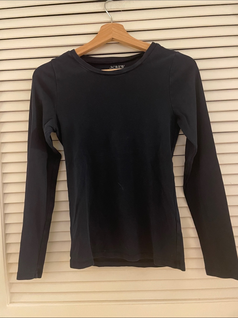 J. Crew Navy Crewneck Long Sleeve T-Shirt